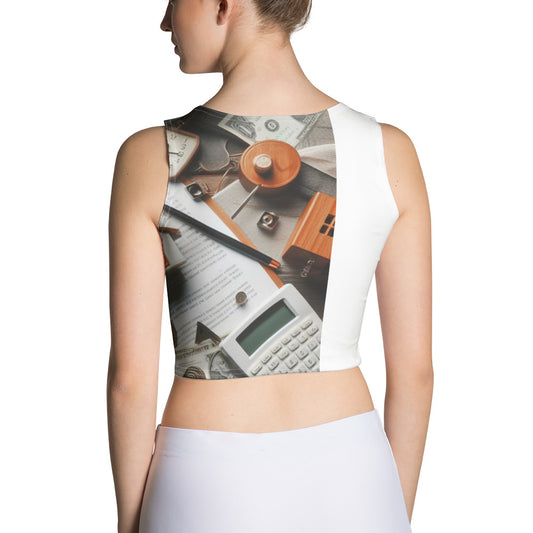 O1 Women's "Contract" printed Crop Top Tee