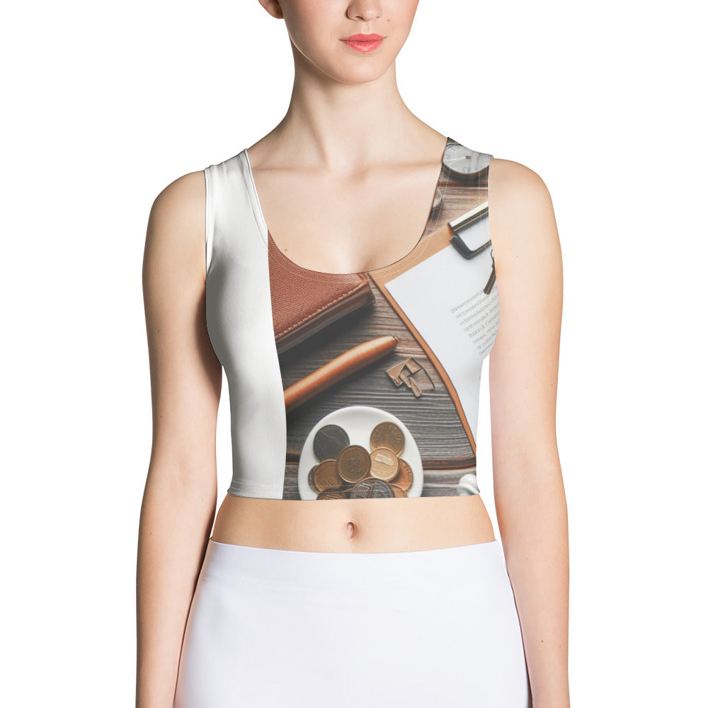 O1 Women's "Contract" printed Crop Top Tee