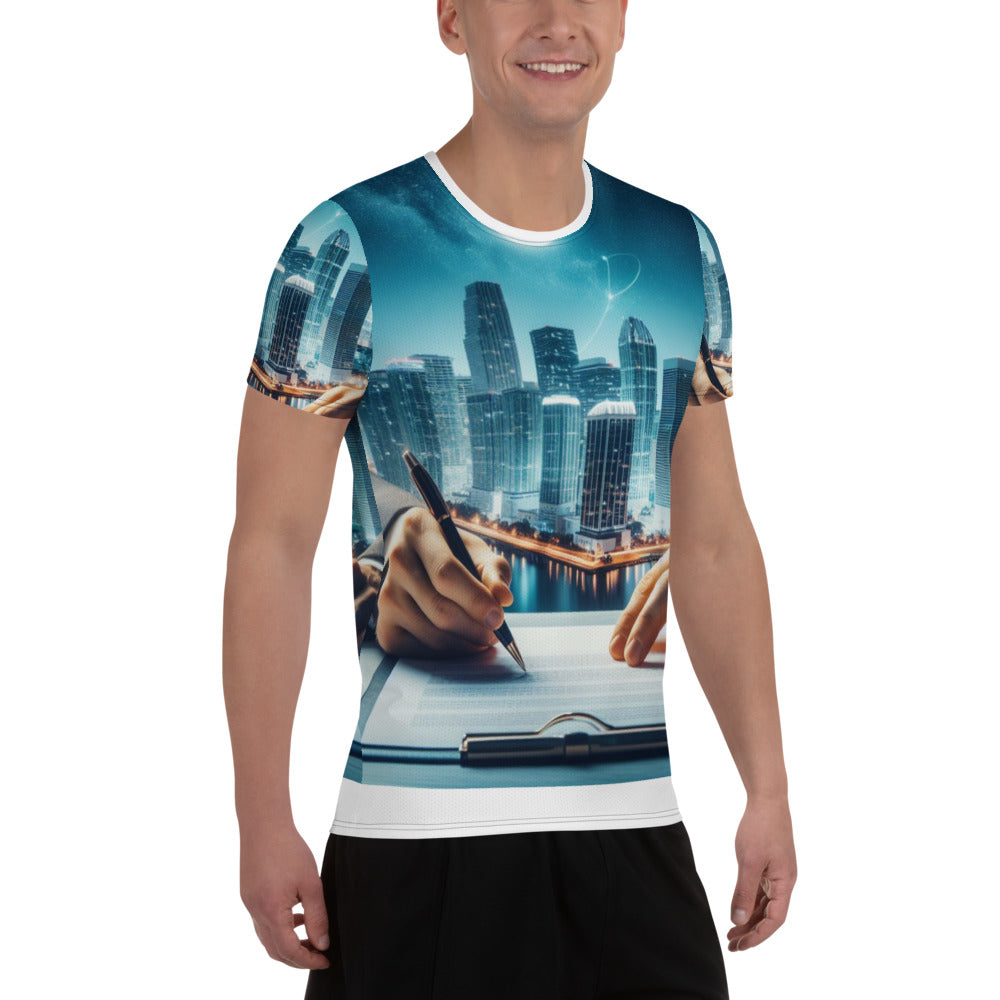 Men's All-Over Print Men's Athletic T-shirt