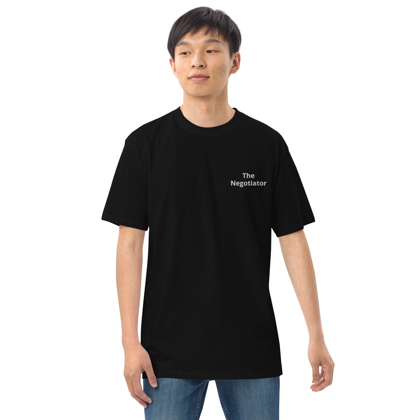 Men’s "The Negotiator" embroidered premium heavyweight tee