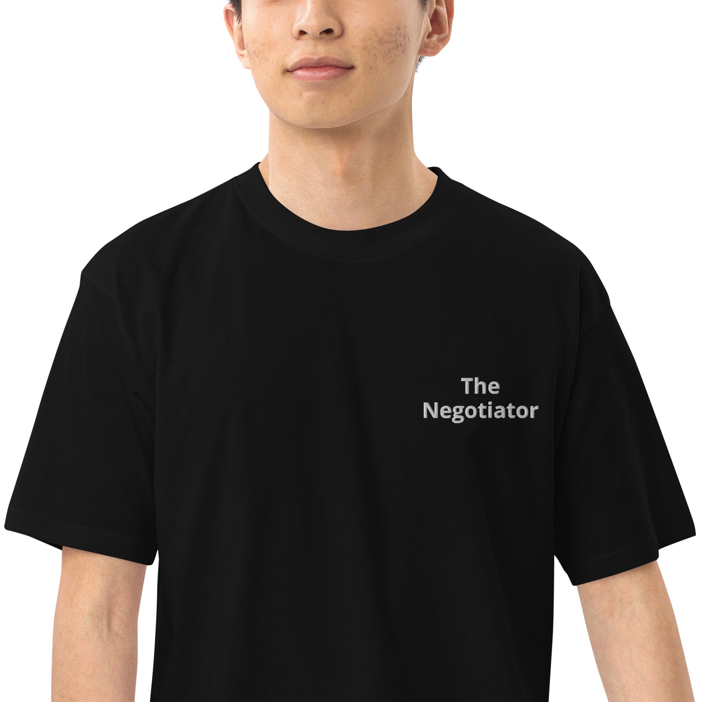 Men’s "The Negotiator" embroidered premium heavyweight tee