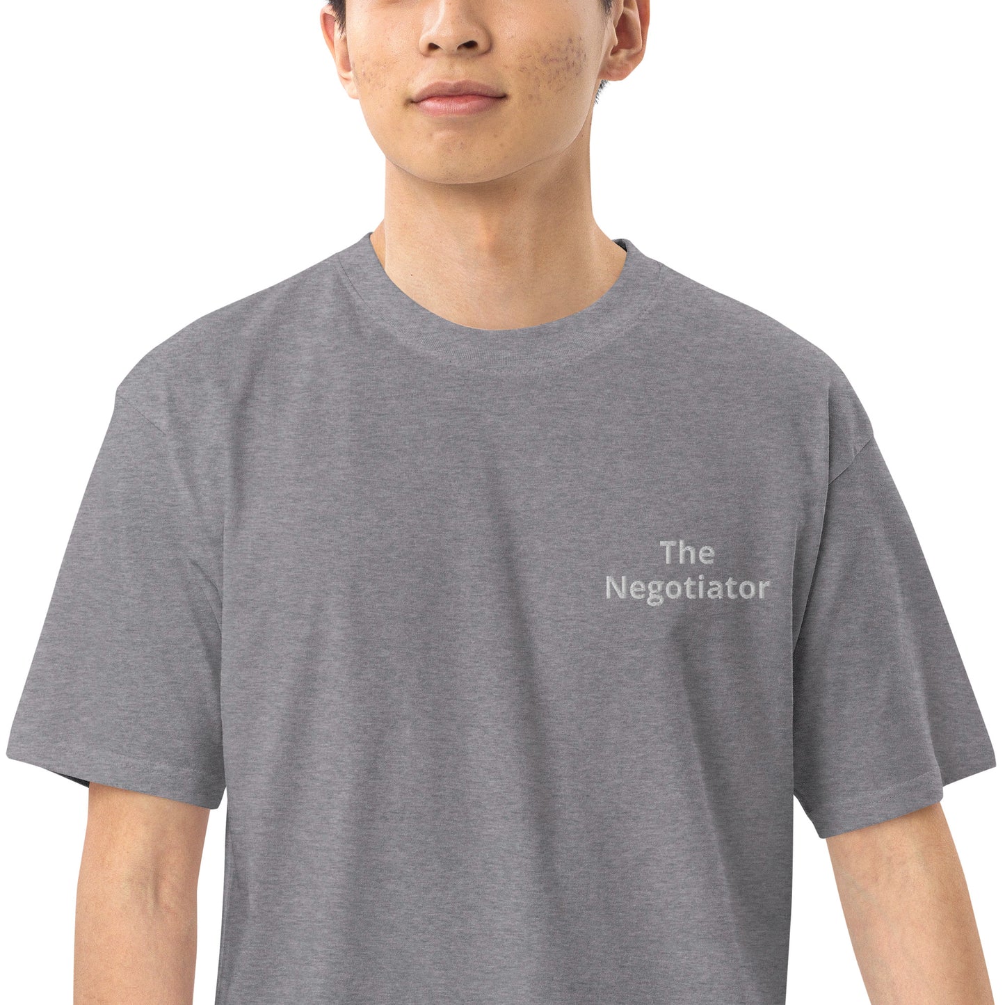 Men’s "The Negotiator" embroidered premium heavyweight tee