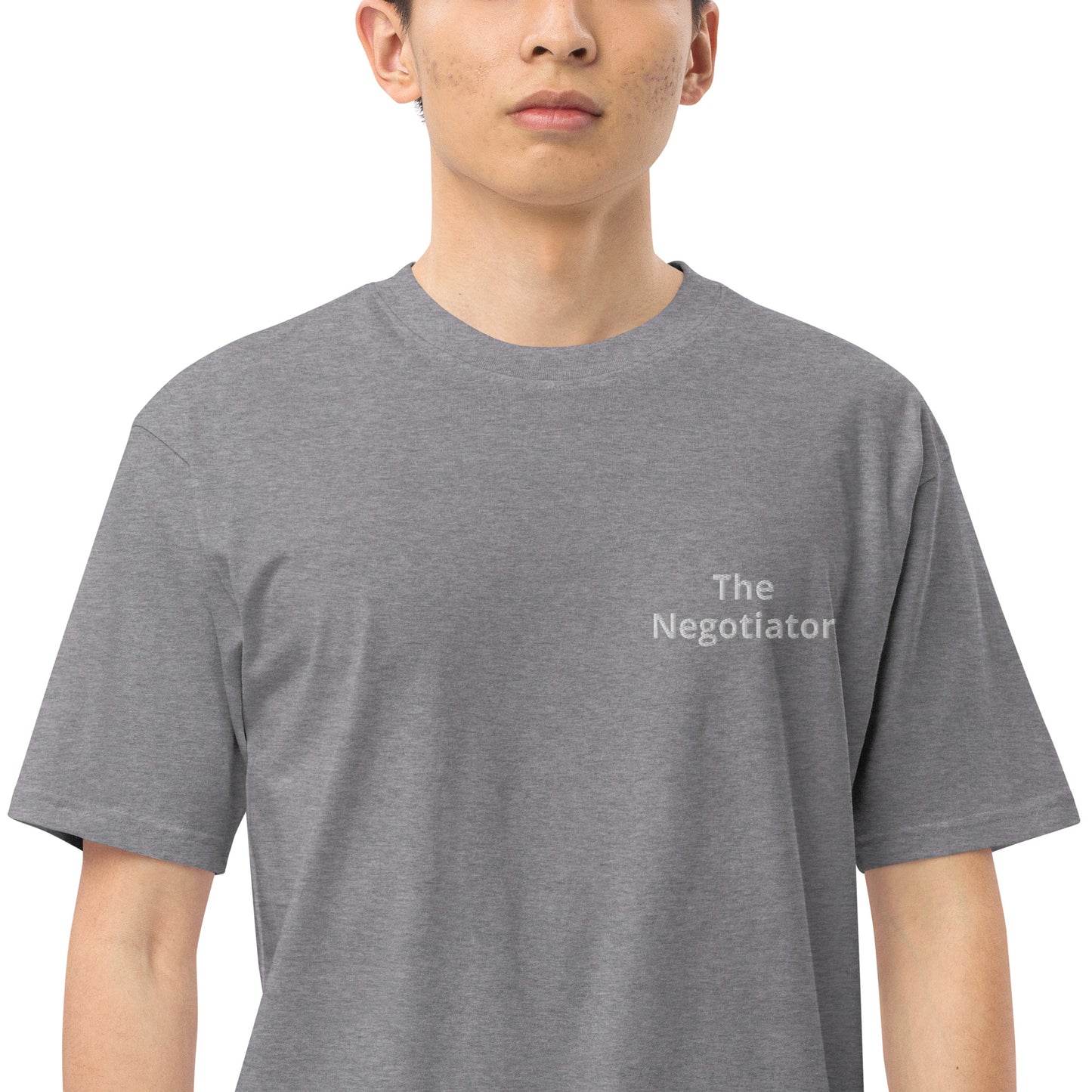 Men’s "The Negotiator" embroidered premium heavyweight tee