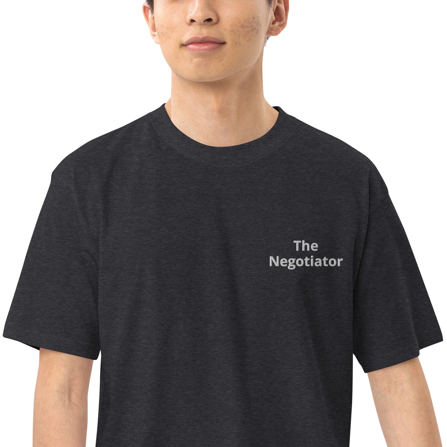 Men’s "The Negotiator" embroidered premium heavyweight tee