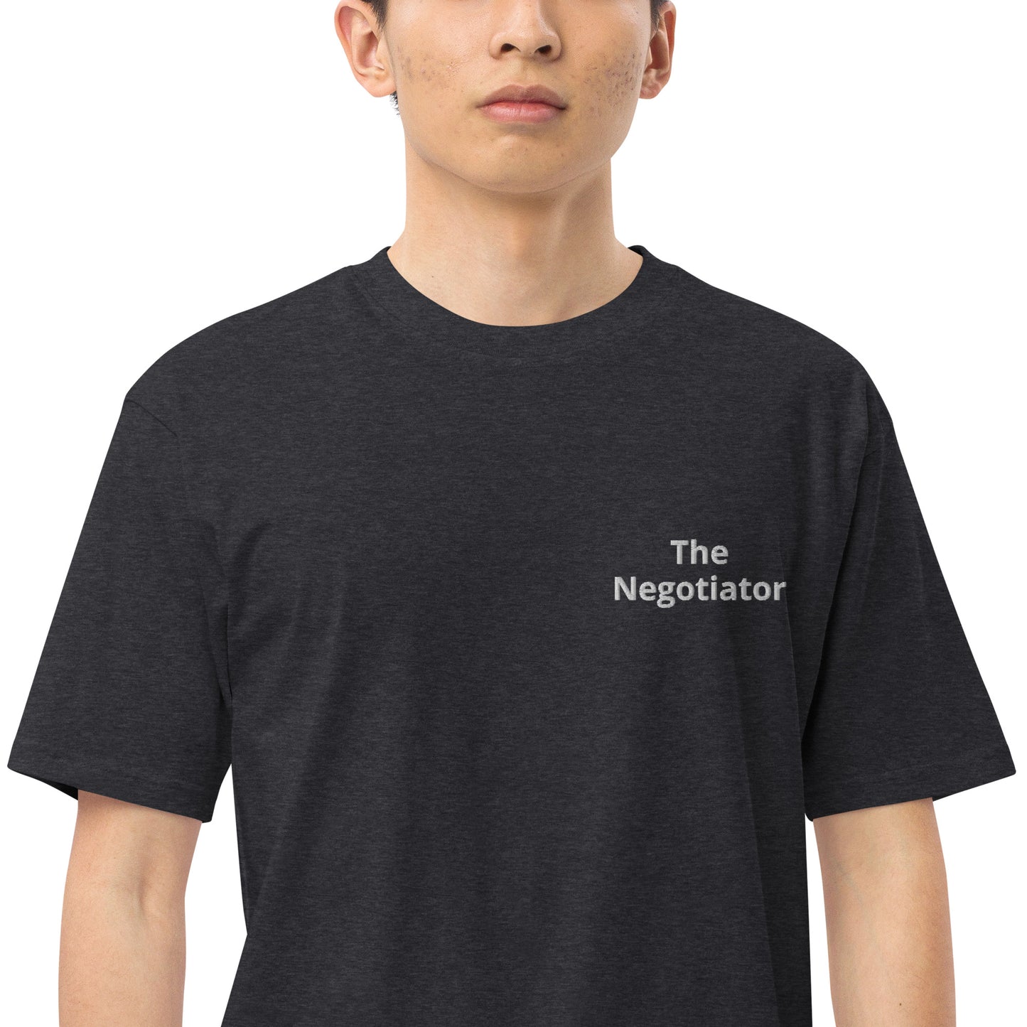 Men’s "The Negotiator" embroidered premium heavyweight tee