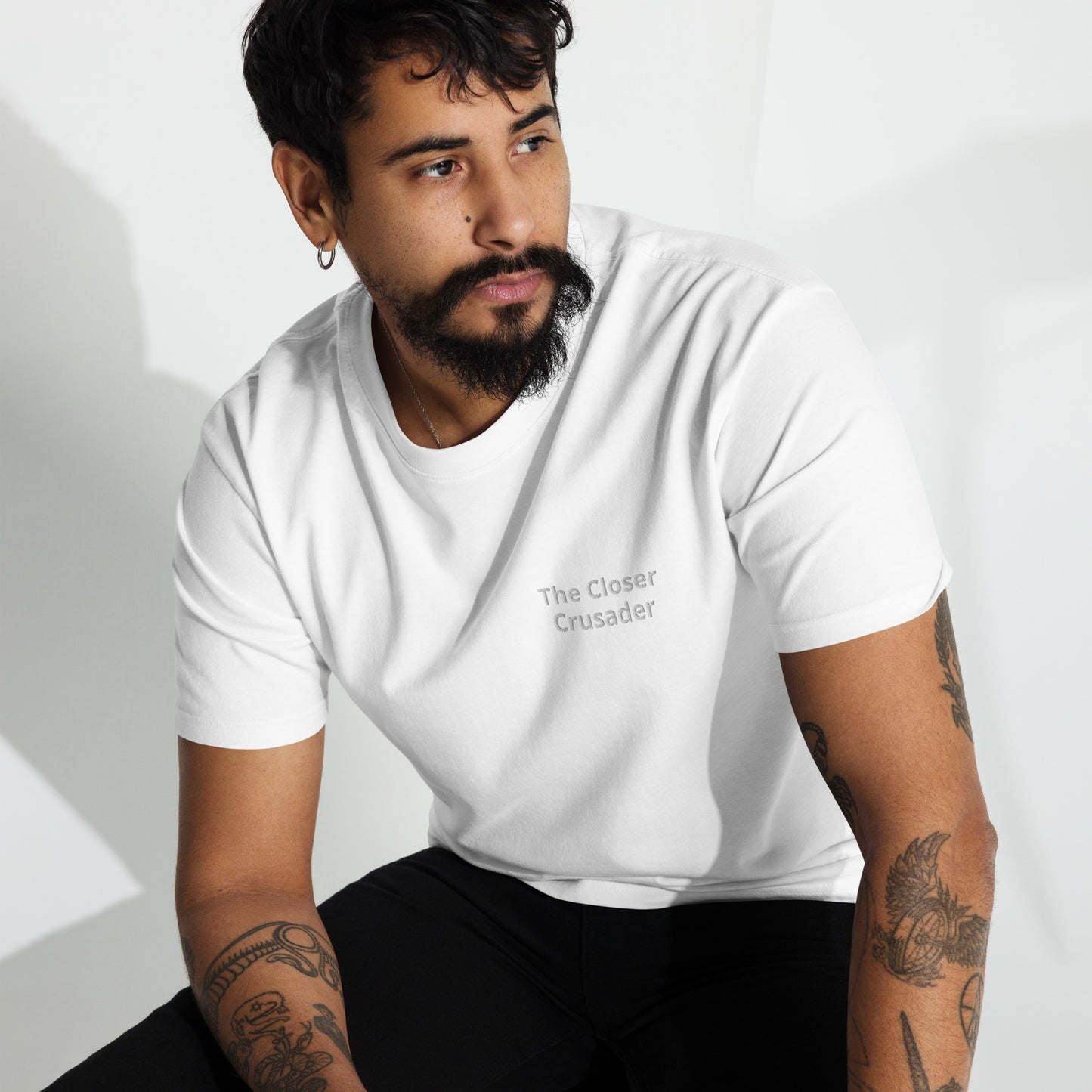 Men’s "The Closer Crusader" embroidered premium heavyweight tee