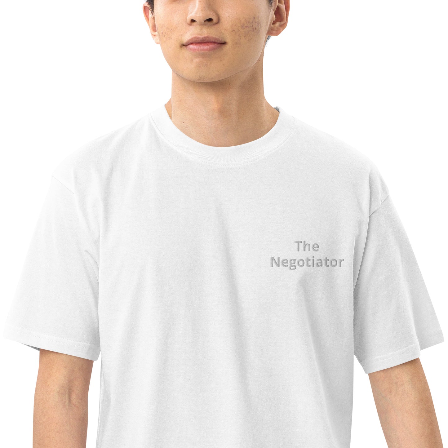 Men’s "The Negotiator" embroidered premium heavyweight tee