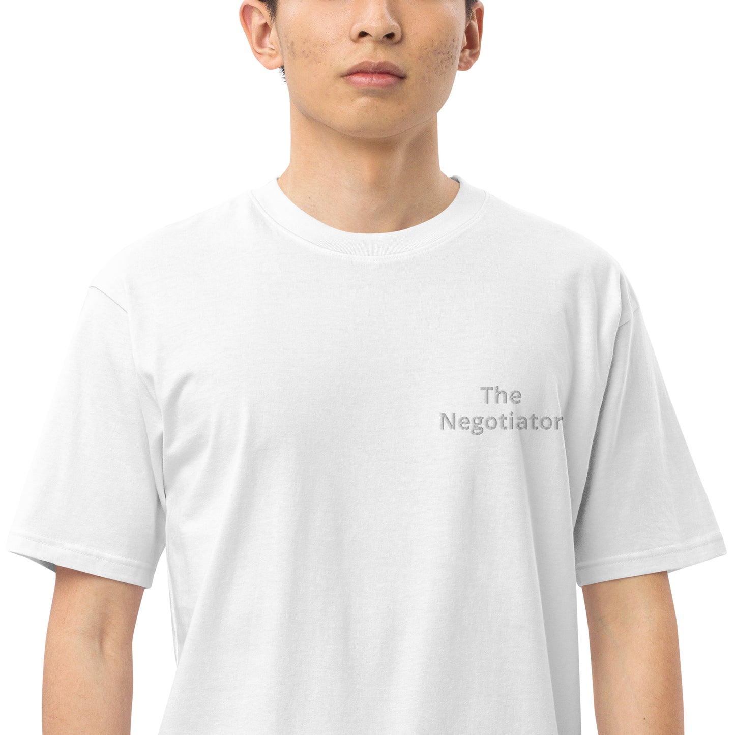 Men’s "The Negotiator" embroidered premium heavyweight tee