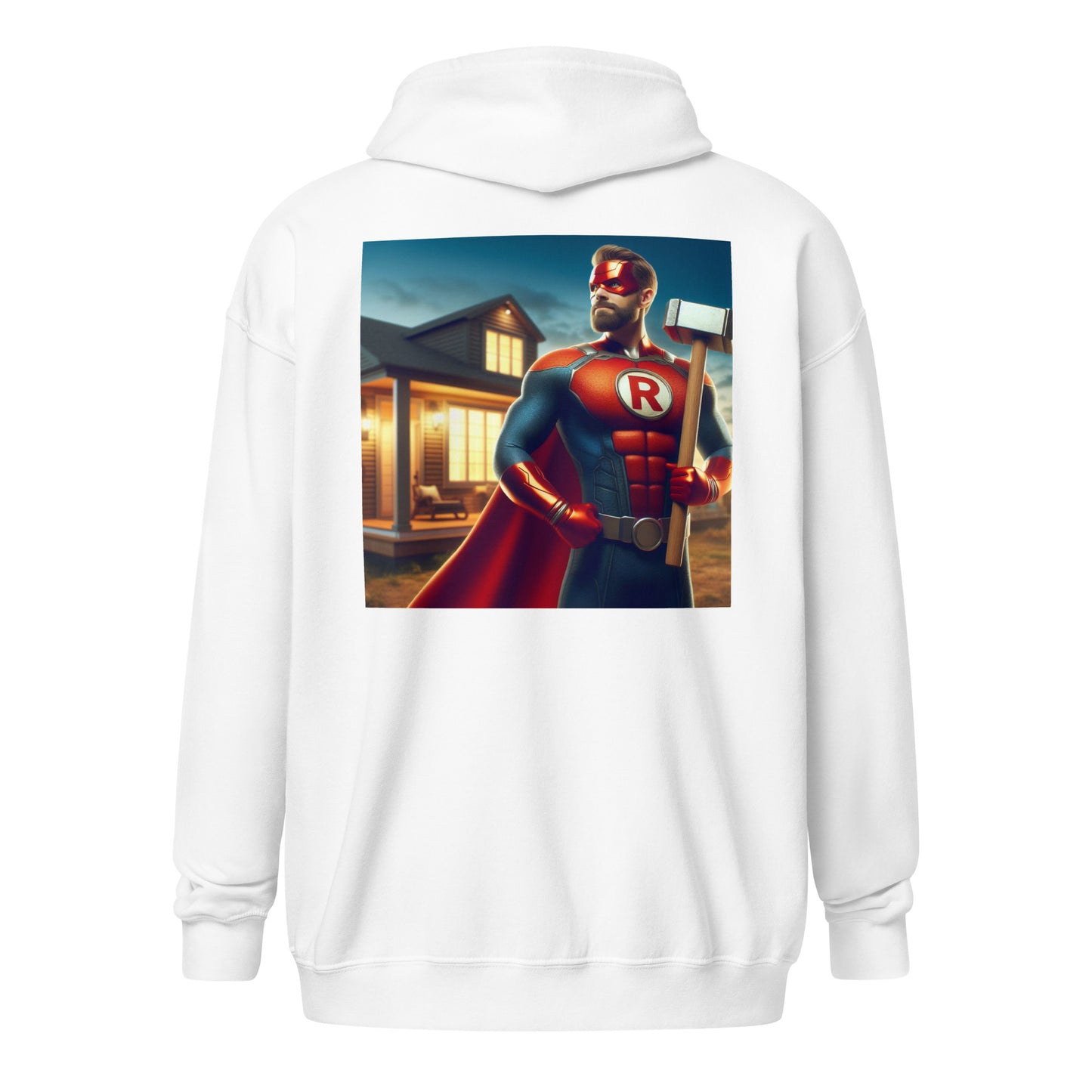 Superhero Section "The Closer Crusader" Men's Hoodie heavy blend zip hoodie