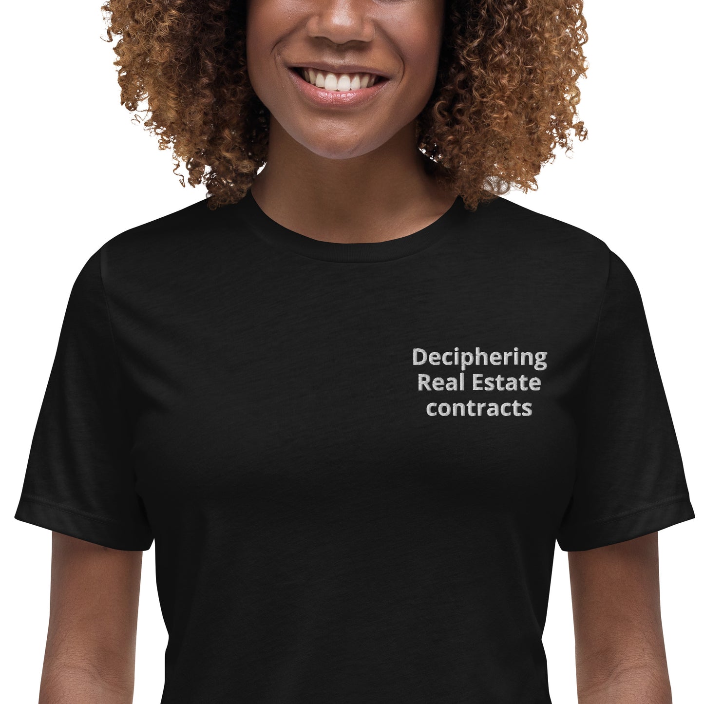 O2 Women's “The Sword Maiden, Deciphering all contracts" Embroidered Relaxed T-Shirt