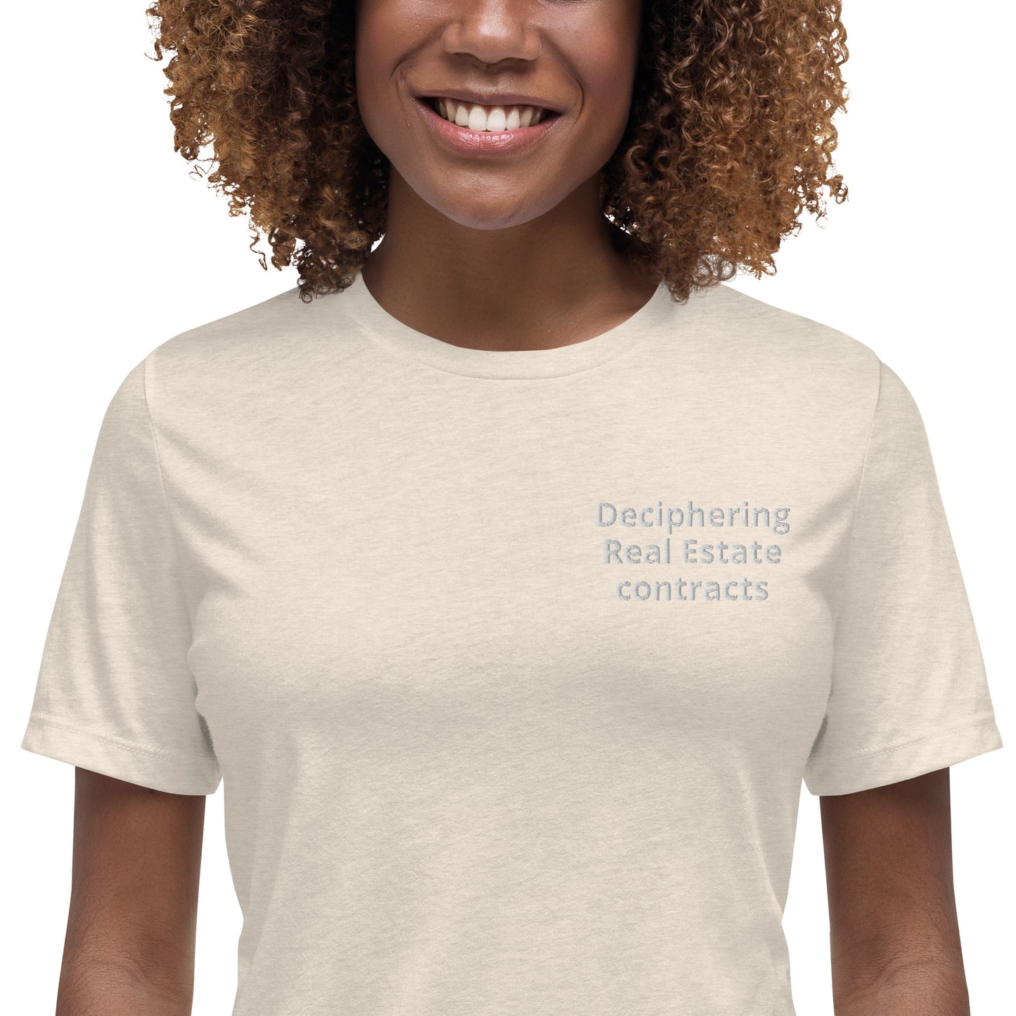 O2 Women's “The Sword Maiden, Deciphering all contracts" Embroidered Relaxed T-Shirt