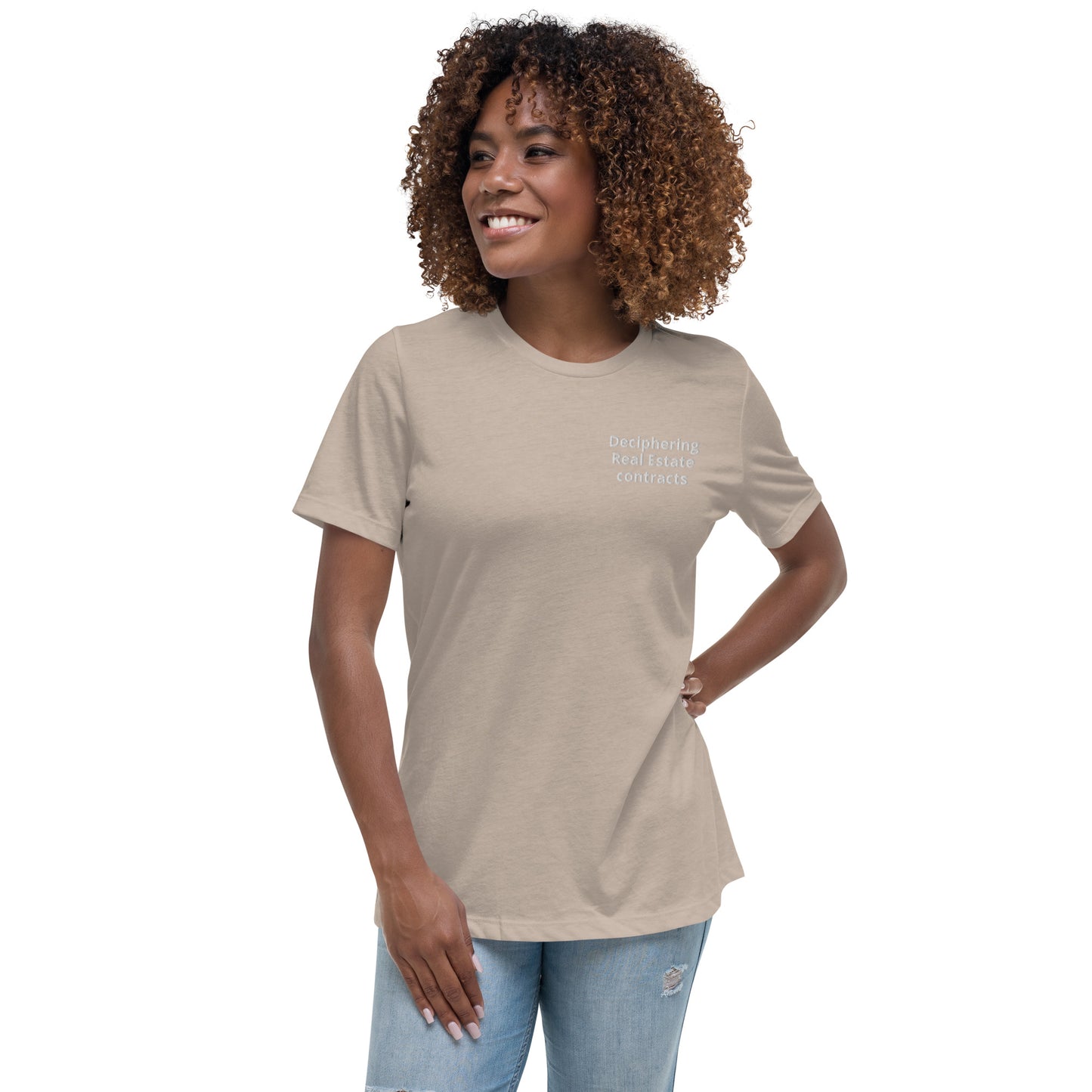 O2 Women's “The Sword Maiden, Deciphering all contracts" Embroidered Relaxed T-Shirt