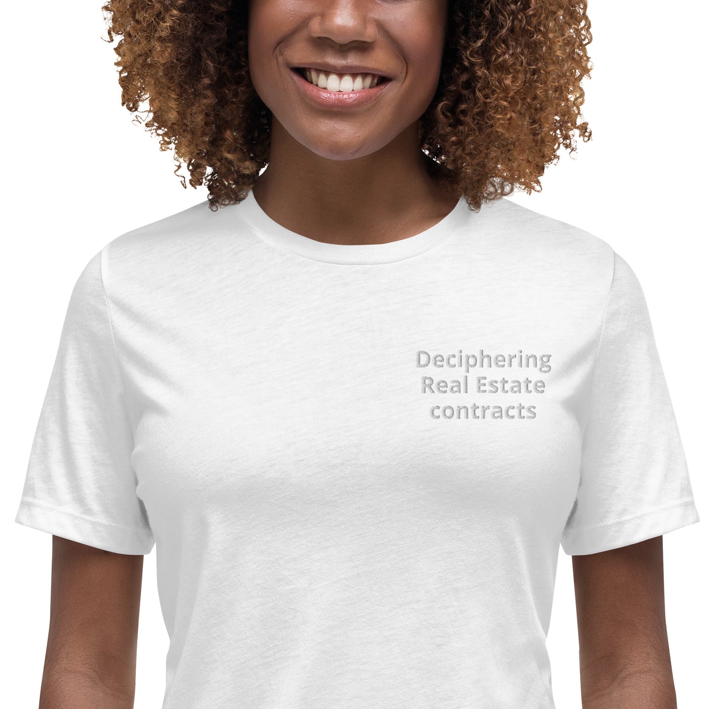 O2 Women's “The Sword Maiden, Deciphering all contracts" Embroidered Relaxed T-Shirt